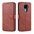 Funda de Cuero Cartera con Soporte Carcasa L06 para Huawei Mate 30 Lite Marron