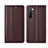 Funda de Cuero Cartera con Soporte Carcasa L06 para Oppo Find X2 Lite Marron