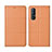 Funda de Cuero Cartera con Soporte Carcasa L06 para Oppo Reno3 Pro Naranja