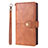 Funda de Cuero Cartera con Soporte Carcasa L06 para Samsung Galaxy S20 Plus Marron