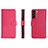 Funda de Cuero Cartera con Soporte Carcasa L06 para Samsung Galaxy S23 Plus 5G Rosa Roja