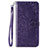 Funda de Cuero Cartera con Soporte Carcasa L06 para Vivo V20 Pro 5G Morado