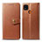 Funda de Cuero Cartera con Soporte Carcasa L06 para Xiaomi Redmi 9 India Marron