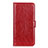 Funda de Cuero Cartera con Soporte Carcasa L06 para Xiaomi Redmi 9 Prime India Rojo