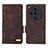 Funda de Cuero Cartera con Soporte Carcasa L06Z para Oppo Find X7 5G Marron