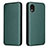 Funda de Cuero Cartera con Soporte Carcasa L06Z para Samsung Galaxy A22 5G SC-56B Verde