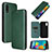 Funda de Cuero Cartera con Soporte Carcasa L06Z para Samsung Galaxy M02 Verde