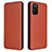 Funda de Cuero Cartera con Soporte Carcasa L06Z para Samsung Galaxy M02s Marron