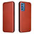 Funda de Cuero Cartera con Soporte Carcasa L06Z para Samsung Galaxy M52 5G Marron