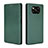 Funda de Cuero Cartera con Soporte Carcasa L06Z para Xiaomi Poco X3 NFC Verde