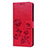 Funda de Cuero Cartera con Soporte Carcasa L07 para Huawei Honor V10 Lite Rojo