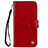 Funda de Cuero Cartera con Soporte Carcasa L07 para Huawei Nova 3e Rojo