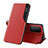 Funda de Cuero Cartera con Soporte Carcasa L07 para Huawei P Smart (2021) Rojo