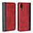 Funda de Cuero Cartera con Soporte Carcasa L07 para Huawei P20 Rojo