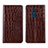 Funda de Cuero Cartera con Soporte Carcasa L07 para Nokia C3 Marron