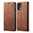 Funda de Cuero Cartera con Soporte Carcasa L07 para Oppo Find X3 Lite 5G Marron