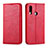 Funda de Cuero Cartera con Soporte Carcasa L07 para Samsung Galaxy A20s Rojo