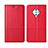 Funda de Cuero Cartera con Soporte Carcasa L07 para Vivo X50 Lite Rojo