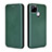 Funda de Cuero Cartera con Soporte Carcasa L07Z para Realme 7i RMX2193 Verde