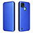 Funda de Cuero Cartera con Soporte Carcasa L07Z para Realme C21Y Azul