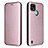 Funda de Cuero Cartera con Soporte Carcasa L07Z para Realme C21Y Oro Rosa