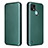 Funda de Cuero Cartera con Soporte Carcasa L07Z para Realme C21Y Verde