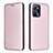 Funda de Cuero Cartera con Soporte Carcasa L07Z para Realme C35 Oro Rosa