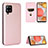 Funda de Cuero Cartera con Soporte Carcasa L07Z para Samsung Galaxy A42 5G Oro Rosa