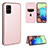 Funda de Cuero Cartera con Soporte Carcasa L07Z para Samsung Galaxy A71 4G A715 Oro Rosa