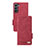 Funda de Cuero Cartera con Soporte Carcasa L07Z para Samsung Galaxy S24 Plus 5G Rojo