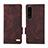 Funda de Cuero Cartera con Soporte Carcasa L07Z para Sony Xperia 1 III Marron