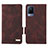 Funda de Cuero Cartera con Soporte Carcasa L07Z para Vivo V21 5G Marron