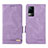 Funda de Cuero Cartera con Soporte Carcasa L07Z para Vivo V21e 4G Morado