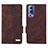 Funda de Cuero Cartera con Soporte Carcasa L07Z para Vivo Y75s 5G Marron