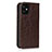 Funda de Cuero Cartera con Soporte Carcasa L08 para Apple iPhone 12 Marron