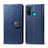 Funda de Cuero Cartera con Soporte Carcasa L08 para Huawei Nova Lite 3 Plus Azul