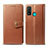 Funda de Cuero Cartera con Soporte Carcasa L08 para Huawei Nova Lite 3 Plus Marron