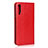 Funda de Cuero Cartera con Soporte Carcasa L08 para Huawei P Smart Pro (2019) Rojo