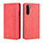 Funda de Cuero Cartera con Soporte Carcasa L08 para OnePlus Nord Rojo