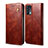 Funda de Cuero Cartera con Soporte Carcasa L08 para Oppo Find X3 Lite 5G Marron