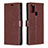 Funda de Cuero Cartera con Soporte Carcasa L08 para Samsung Galaxy A21s Marron