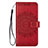 Funda de Cuero Cartera con Soporte Carcasa L08 para Samsung Galaxy S20 Plus 5G Rojo