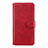 Funda de Cuero Cartera con Soporte Carcasa L08 para Xiaomi Redmi Note 9 Pro Rojo