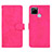 Funda de Cuero Cartera con Soporte Carcasa L08Z para Realme 7i RMX2193 Rosa Roja