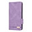 Funda de Cuero Cartera con Soporte Carcasa L08Z para Samsung Galaxy S21 Plus 5G Morado