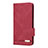 Funda de Cuero Cartera con Soporte Carcasa L08Z para Samsung Galaxy S21 Plus 5G Rojo