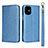 Funda de Cuero Cartera con Soporte Carcasa L09 para Apple iPhone 12 Azul Cielo