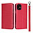 Funda de Cuero Cartera con Soporte Carcasa L09 para Apple iPhone 12 Rojo