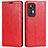 Funda de Cuero Cartera con Soporte Carcasa L09 para Xiaomi Mi 12 5G Rojo