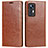 Funda de Cuero Cartera con Soporte Carcasa L09 para Xiaomi Mi 12S 5G Marron Claro